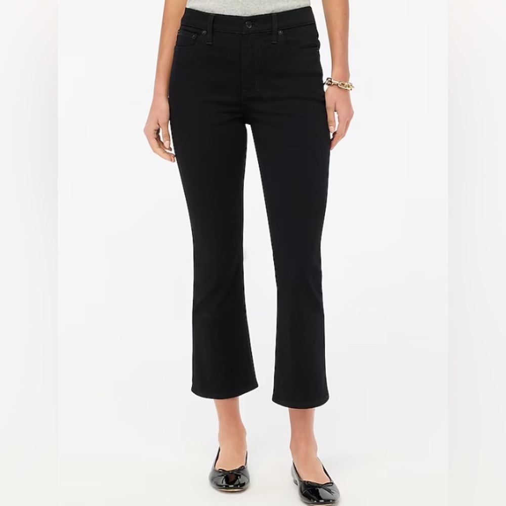 J.Crew Mid-Rise Flare Crop Jeans in All-Day Stretch - NWT